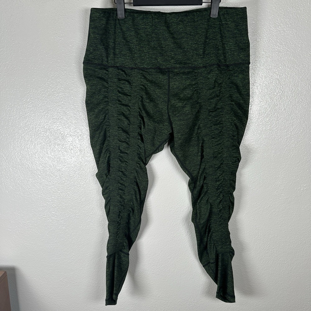 Sweetflexx High Rise Pockets Resistance Band Leggings Womens Sz 18 Green Active‎